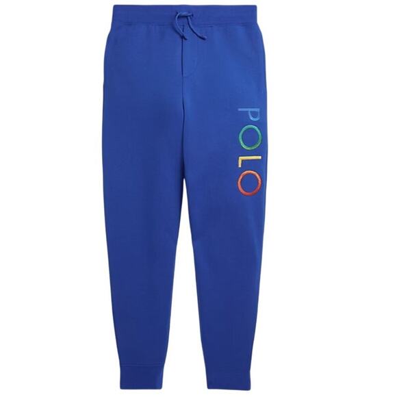 Polo Ralph Lauren Kids Jogger Sweatpants L 14-16 Blue Rainbow Logo - Picture 1 of 8